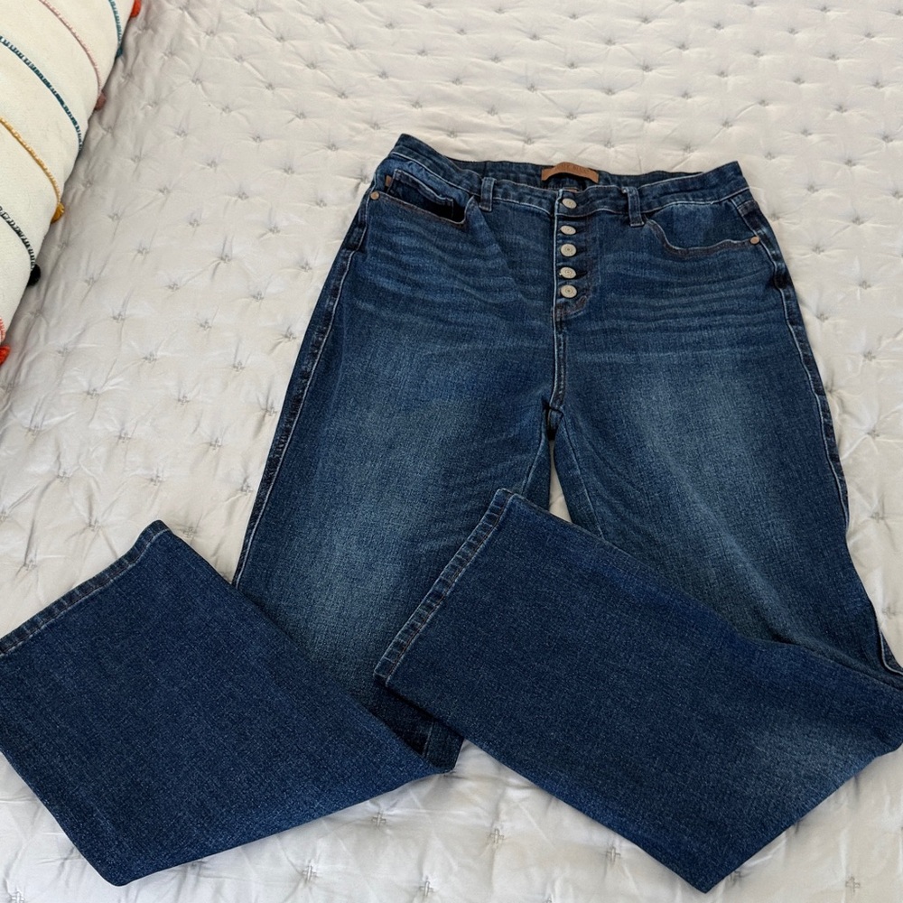 Judy Blue Women's High Waist Relaxed Straight-Leg Jeans